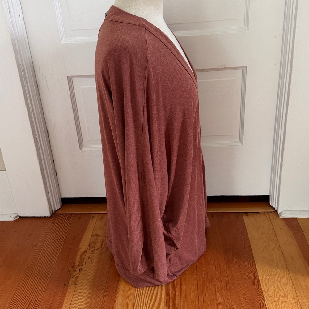 Prana Women's Rust Stretch Knit Open Cardigan Large - Picture 2 of 6